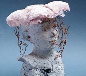 Skulpturen Köpfe aus Glas in Pate de Verre Technik