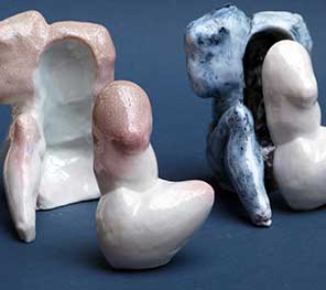 Skulpturen Köpfe aus Porzellan